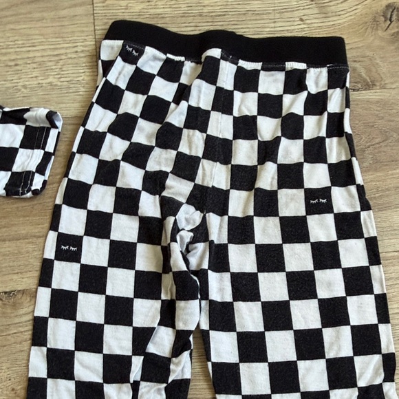 Little Sleepies Checkered Black and White PJs 4T - Picture 5 of 5